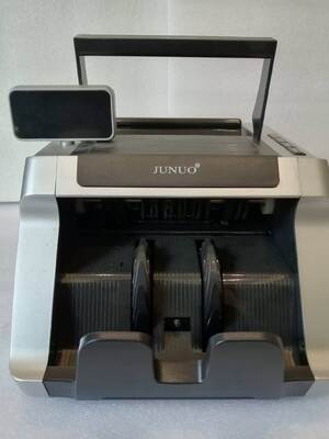 آلة عد النقود والكشف عن الأموال JUNUO C05 باللون الأسود مع شاشة LED
