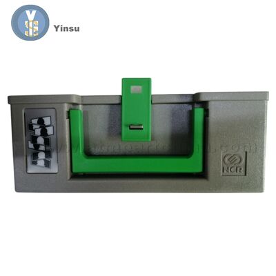 4450693308 445-0693308 2040000217 غطاء صندوق تنقية NCR مغلق مع قفل ومقبض لقطع غيار ماكينات الصراف الآلي NCR S1 لدرج الرفض