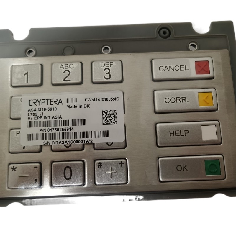 01750255914 Diebold Nixdorf 1750255914 EPP V7 ESP INT Pinpad أمريكا الجنوبية لوحة مفاتيح أجزاء