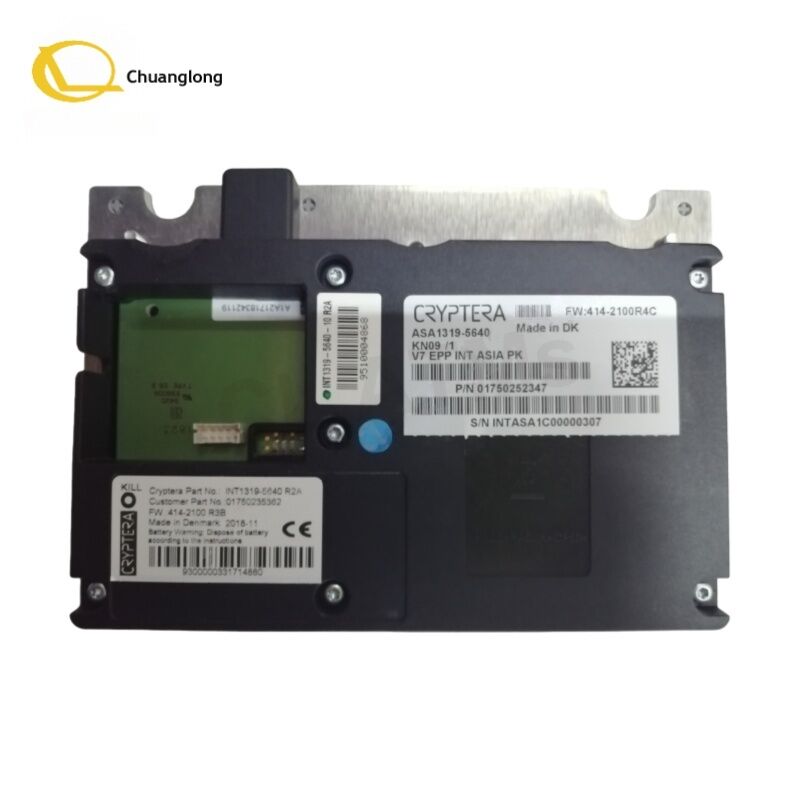 قطع غيار ماكينة الصراف الآلي 1750252347 لوحة مفاتيح PIN مشفرة أصلية من Diebold V7 لوحة مفاتيح آمنة لماكينة الصراف الآلي 01750252347