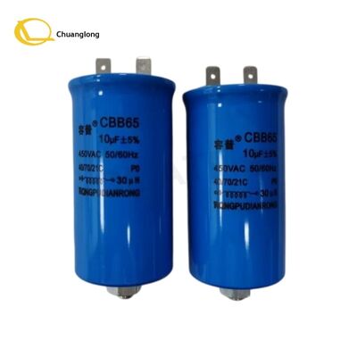 سعر جيد 0090008121 مكثف NCR 10uF 450V قطع غيار ماكينة الصراف الآلي NCR S1 مكثف تشغيل 8UF 10UF 450V 5060HZ 009-0008121 أصلي جديد في المخزون متصل
